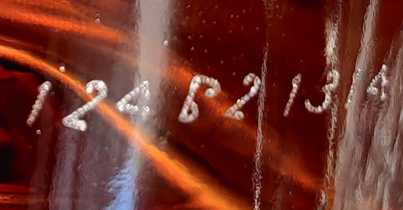 Old Grand-Dad Bonded 100 Proof - Weird laser code