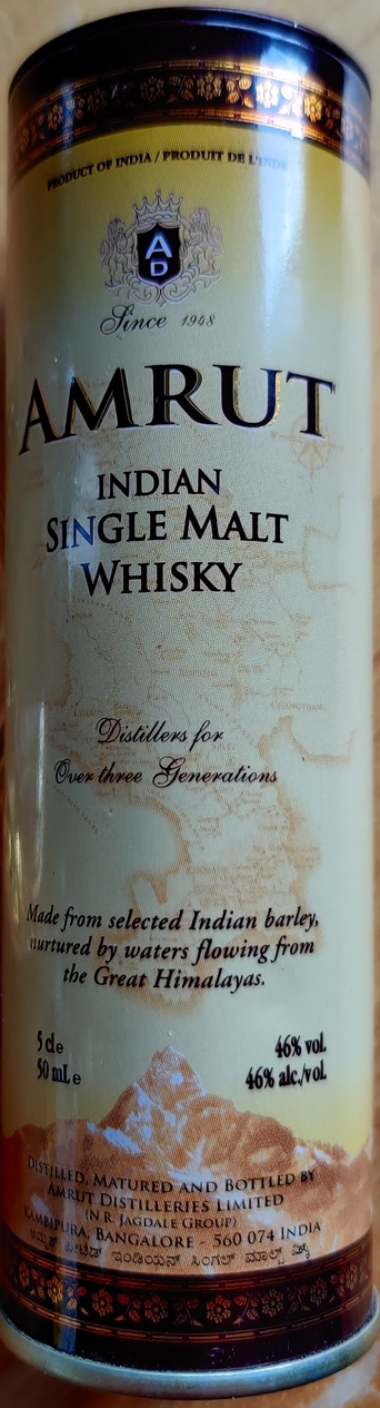Amrut Indian Single Malt Whisky - Tin Front