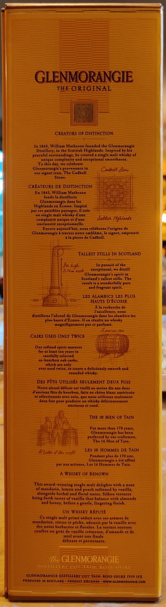 Glenmorangie The Original - 2020 Box back
