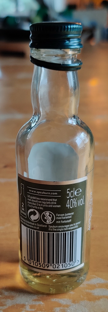 Speyburn Aged 10 years - Bottle back